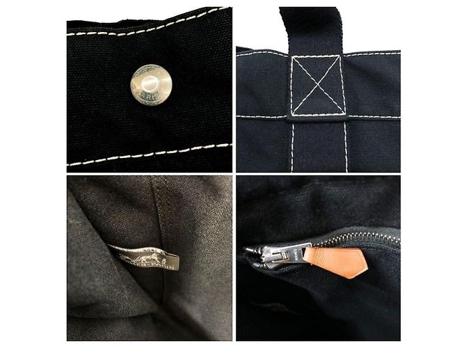 Hermès Hermes Sac Deauville MM Tote Bag Schwarz - Ansicht 3
