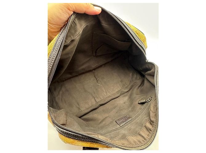 Gucci Bolso Bowling Monogram Princy Castaño Beige - vista 13