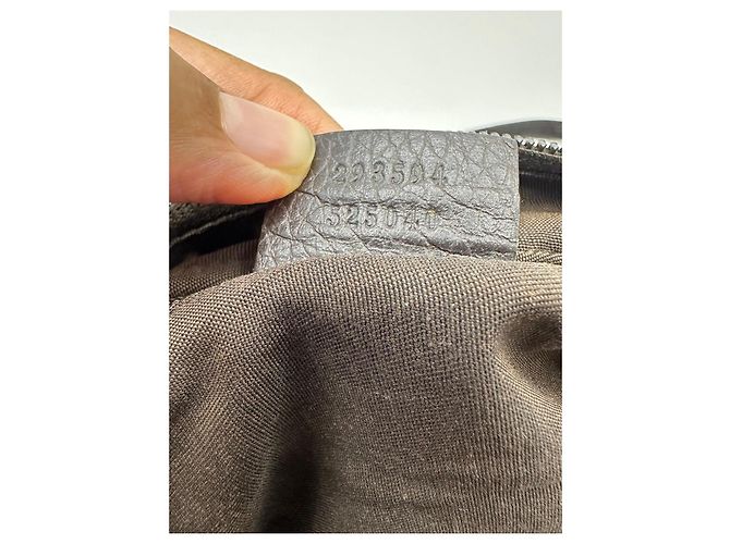 Gucci Bolso Bowling Monogram Princy Castaño Beige - vista 15
