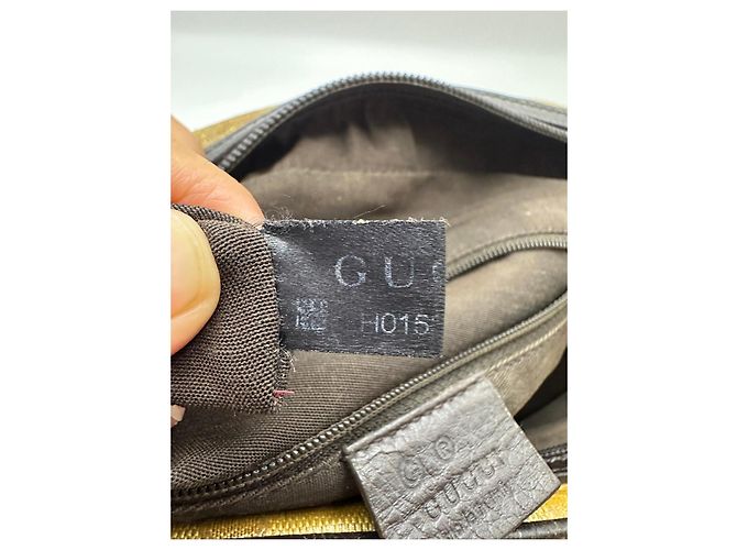 Gucci Bolso Bowling Monogram Princy Castaño Beige - vista 16