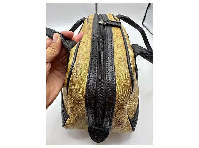 Gucci Bolso Bowling Monogram Princy Castaño Beige - vista 5