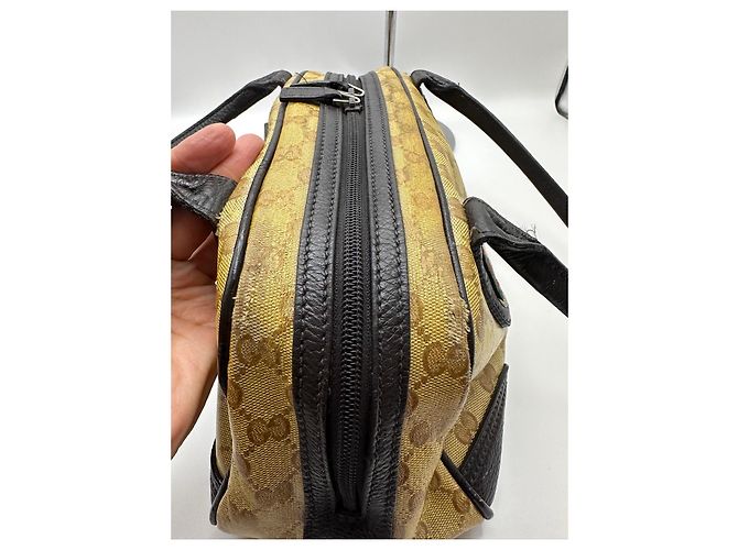 Gucci Bolso Bowling Monogram Princy Castaño Beige - vista 6