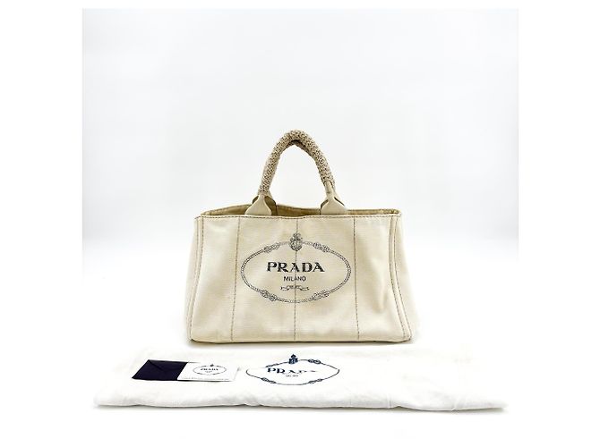Prada Canapa Canvas Mini Beige - vue 2