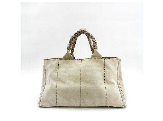 Prada Canapa Canvas Mini Beige - vue 3