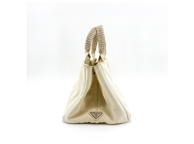 Prada Canapa Canvas Mini Beige - vue 5