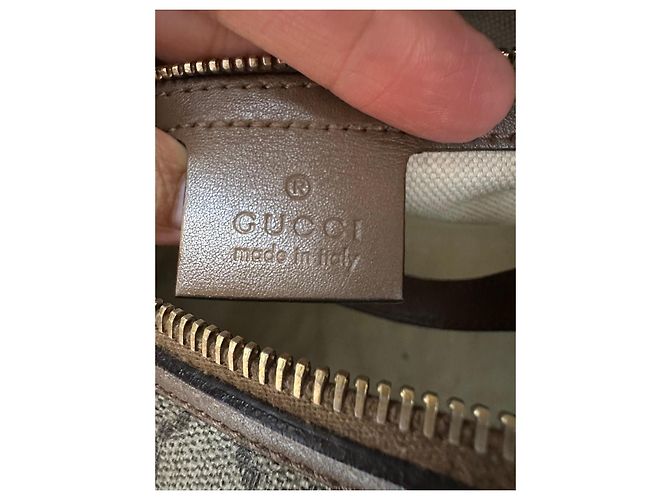 Borsa Boston Gucci Monogram GG Marrone Beige - vista 18