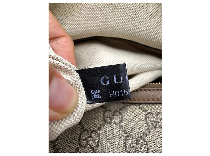 Borsa Boston Gucci Monogram GG Marrone Beige - vista 20