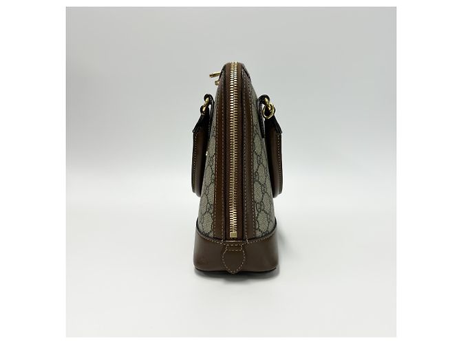 Gucci Horsebit 1955 GG Coated Canvas with Leather Medium Marrone - vista 3
