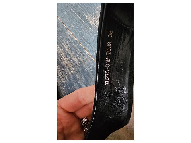 Autre Marque Sasha Fabiani Décolleté in camoscio nero con fiocco - vista 6