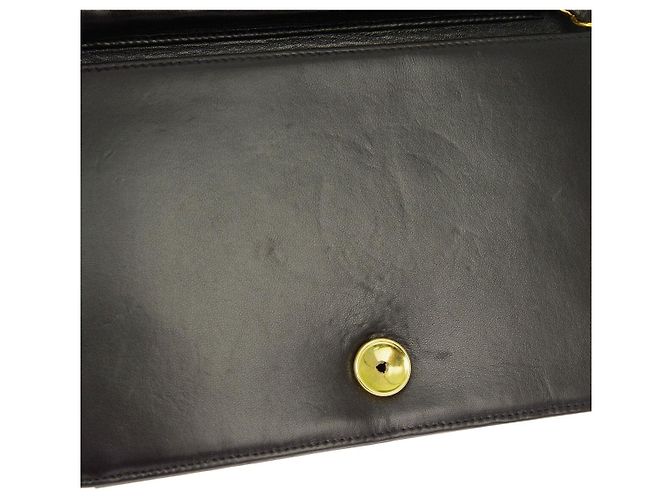 Chanel Vintage Classic Single Flap Quilted Lambskin Small Nero - vista 7
