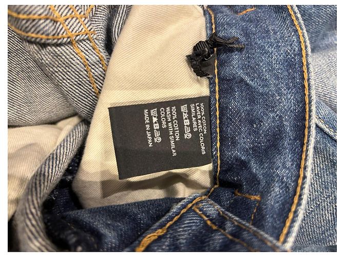 Céline Celine Culottes de denim wide leg con detalle de cadena Azul - vista 7