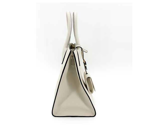 Prada Monochrome Saffiano with City Calf Small Blanco - vista 5