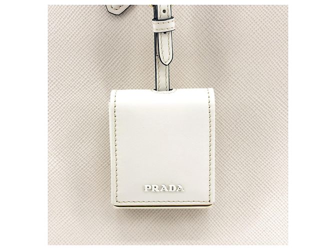Prada Monochrome Saffiano with City Calf Small Blanco - vista 7