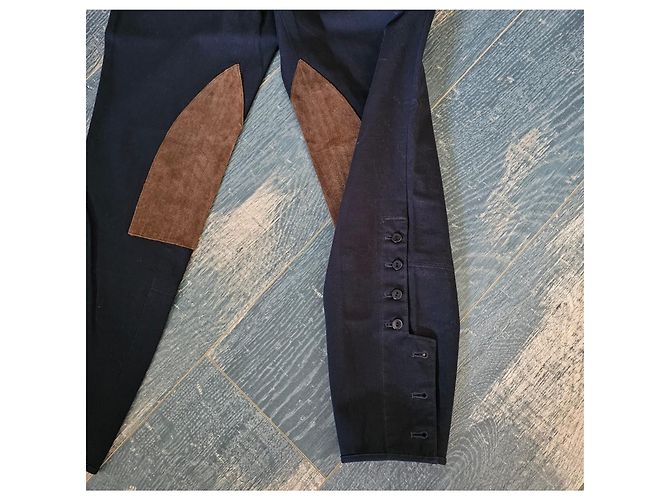 Ralph Lauren Sport Breeches de mezcla de algodón con parches de gamuza Castaño Negro - vista 2