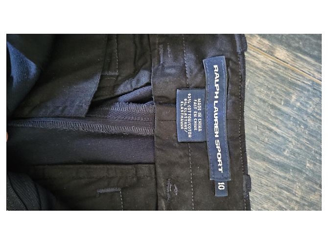 Ralph Lauren Sport Breeches de mezcla de algodón con parches de gamuza Castaño Negro - vista 3