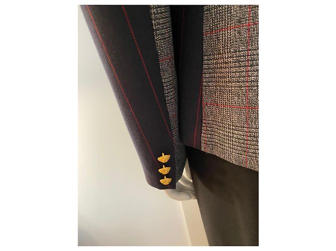 Impérial Blazer Imperial de rayas y cuadros Negro Roja Azul marino - vista 5