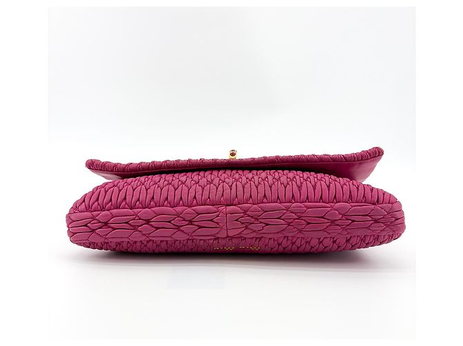 Miu Miu Crystal Clutch aus Matelassé-Leder Medium Pink - Ansicht 4