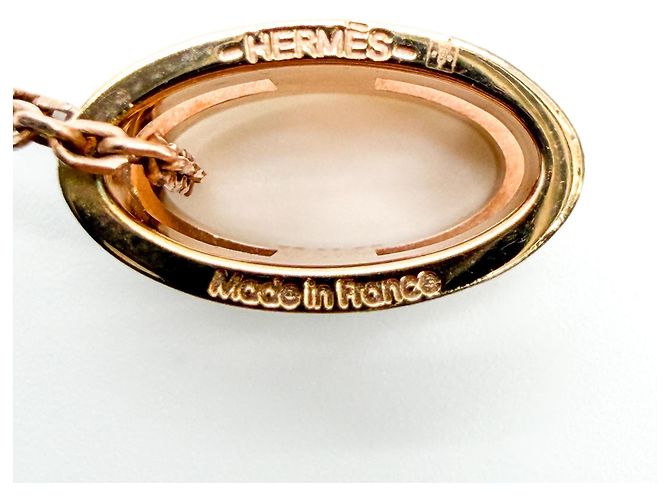 Hermès Collana Pendente Pop H Metallo e Smalto Standard Beige - vista 2