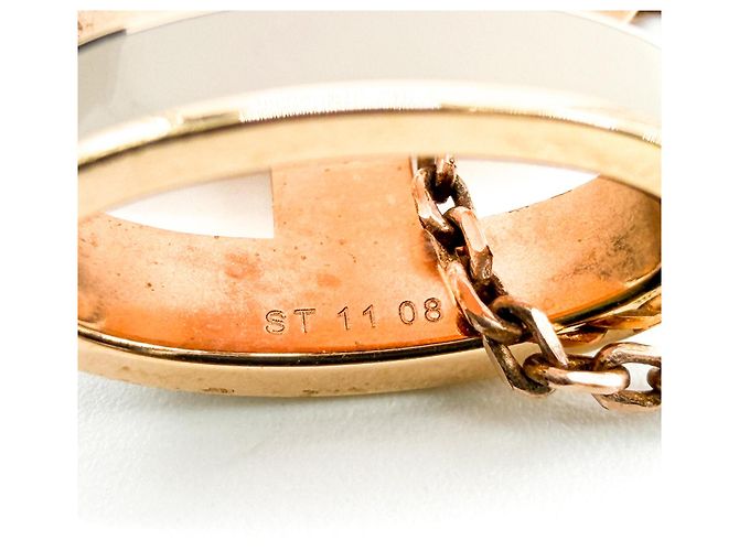 Hermès Collana Pendente Pop H Metallo e Smalto Standard Beige - vista 5