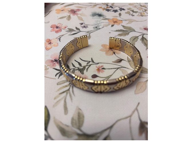 Bracciale Bulgari Parentesi in Acciaio e Oro Giallo - vista 3