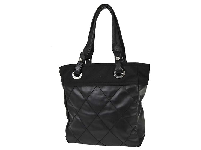 Chanel Biarritz Tote aus gestepptem beschichtetem Canvas Small Schwarz - Ansicht 2