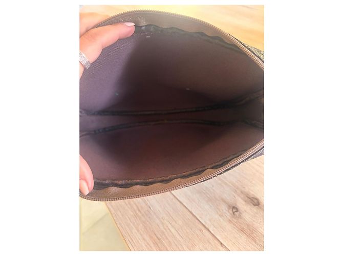 Pochette Yves Saint Laurent stampa giraffa Marrone Marrone scuro - vista 3