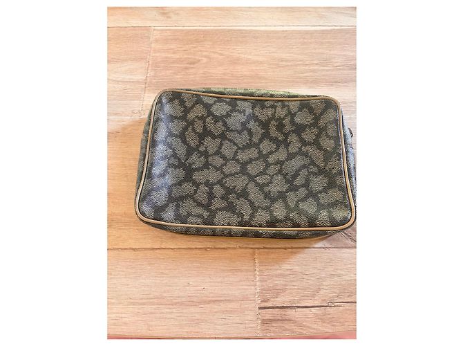 Pochette Yves Saint Laurent stampa giraffa Marrone Marrone scuro - vista 8