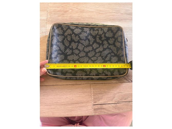 Pochette Yves Saint Laurent stampa giraffa Marrone Marrone scuro - vista 9
