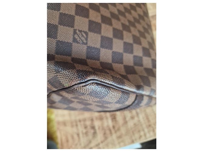 Louis Vuitton Speedy 30 Damier Ebène con patch personalizzati Marrone Multicolore Monogramma - vista 4