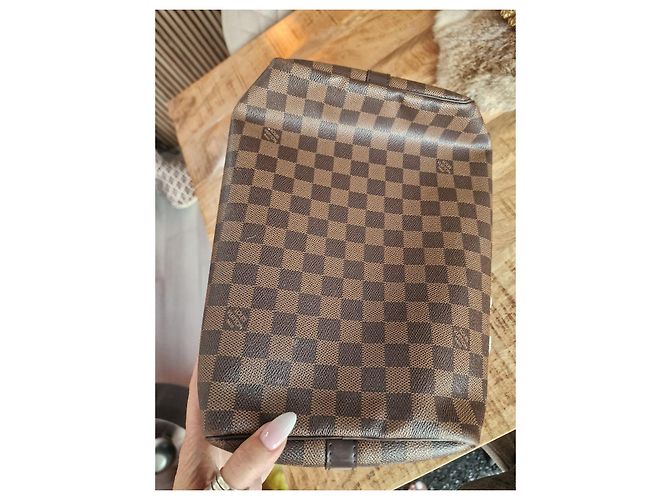 Louis Vuitton Speedy 30 Damier Ebène con patch personalizzati Marrone Multicolore Monogramma - vista 5