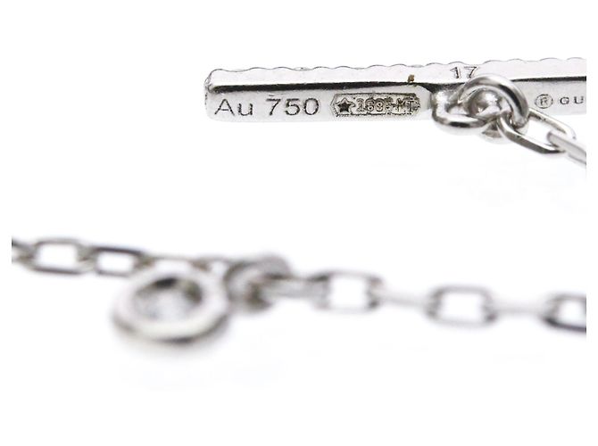 Bracciale GUCCI Double G in oro bianco 18K e diamanti Argento - vista 8