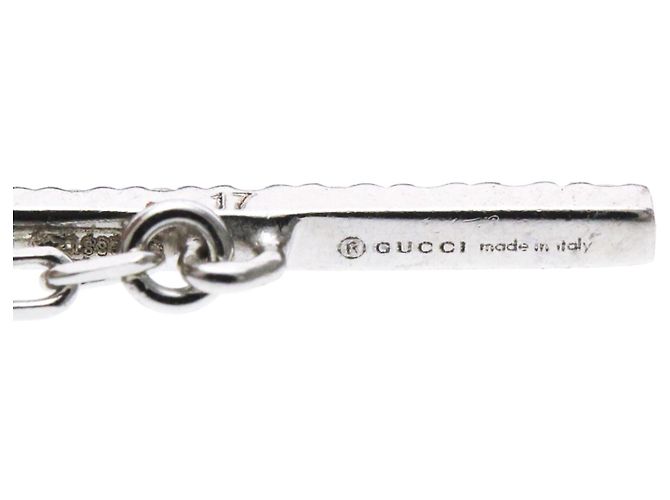 Bracciale GUCCI Double G in oro bianco 18K e diamanti Argento - vista 9