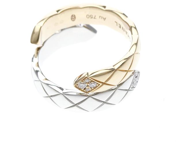 Chanel Coco Crush Large Diamantring Silber Golden - Ansicht 9