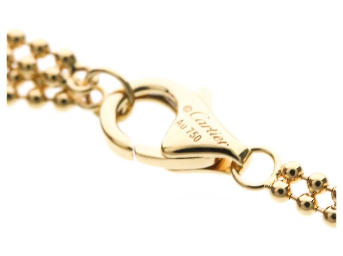 Cartier Trinity Medium Modell Diamantenhalskette Silber Golden - Ansicht 9