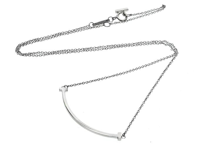 Autre Marque Collana Tiffany T Smile Small Size in oro bianco 18K Argento - vista 13