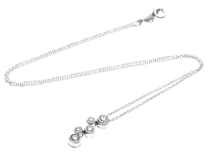 Autre Marque Collier Tiffany Bubble en diamant en platine Argenté - vue 13