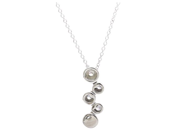 Autre Marque Collier Tiffany Bubble en diamant en platine Argenté - vue 2