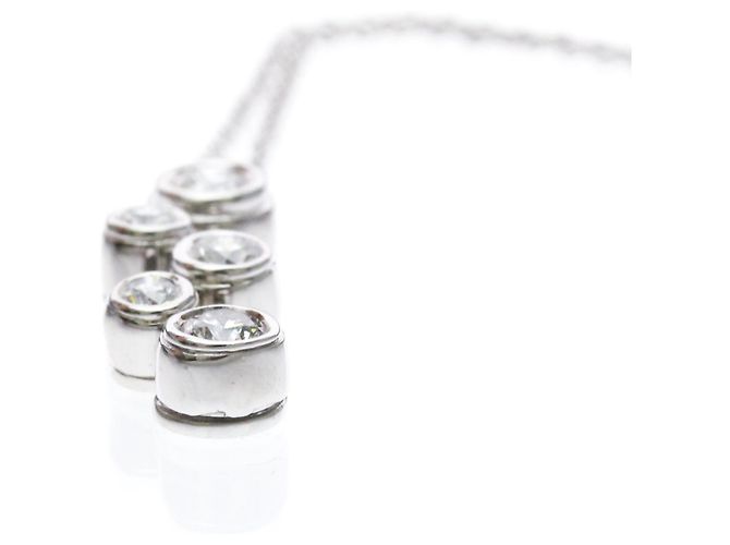 Autre Marque Collier Tiffany Bubble en diamant en platine Argenté - vue 4
