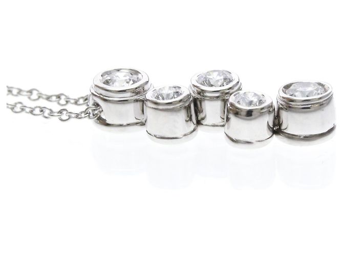 Autre Marque Collier Tiffany Bubble en diamant en platine Argenté - vue 5