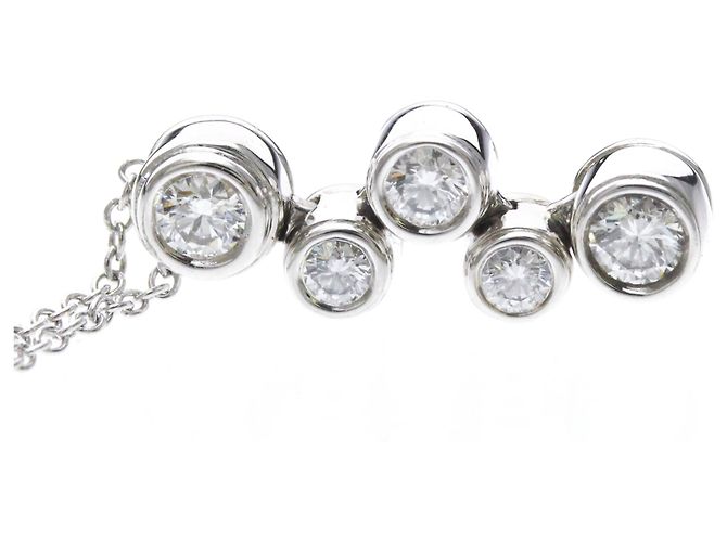 Autre Marque Collier Tiffany Bubble en diamant en platine Argenté - vue 7