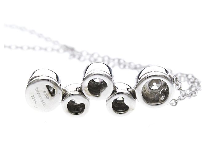 Autre Marque Collier Tiffany Bubble en diamant en platine Argenté - vue 8