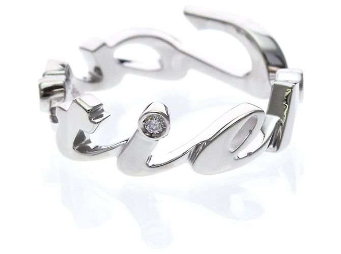 Cartier Ehering aus 18K Weißgold mit Diamanten Silber - Ansicht 3