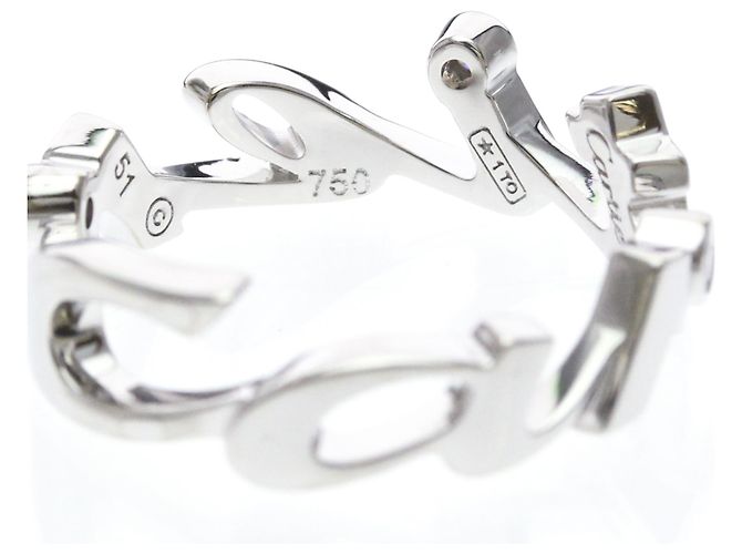 Cartier Ehering aus 18K Weißgold mit Diamanten Silber - Ansicht 6