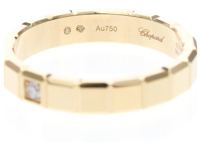 Chopard Ice Cube Diamond Ring in 18K Pink Gold Golden - view 5