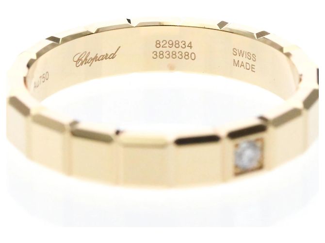 Chopard Ice Cube Diamond Ring in 18K Pink Gold Golden - view 6