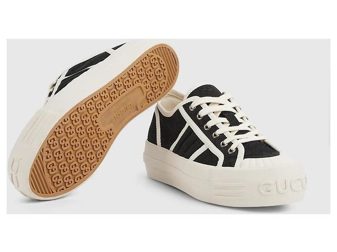 Sneaker Gucci Ancora Chunky in canvas GG nero Bianco - vista 10