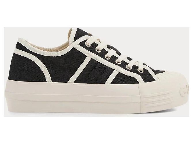Sneaker Gucci Ancora Chunky in canvas GG nero Bianco - vista 2