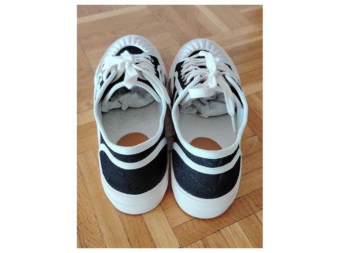 Sneaker Gucci Ancora Chunky in canvas GG nero Bianco - vista 4