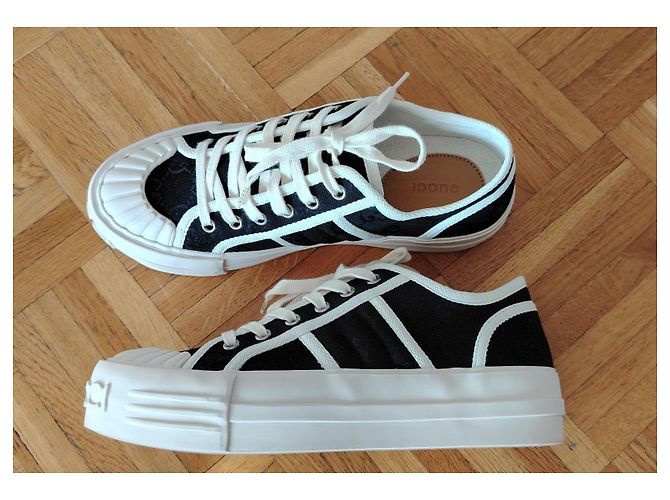 Sneaker Gucci Ancora Chunky in canvas GG nero Bianco - vista 6