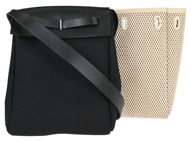 Hermès Hermes Herbag Toile and Leather TPM Preto - vista 2